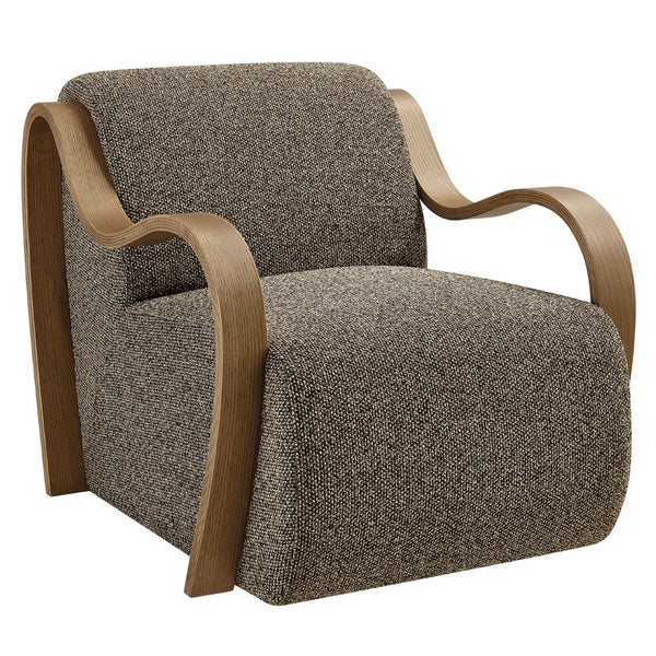 Modway Furniture Atrium Lattice Boucle Accent Armchair by Modway - Sculptural Comfort for Modern Living Spaces Earth EEI-7490-ETH