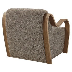 Modway Furniture Atrium Lattice Boucle Accent Armchair by Modway - Sculptural Comfort for Modern Living Spaces Earth EEI-7490-ETH