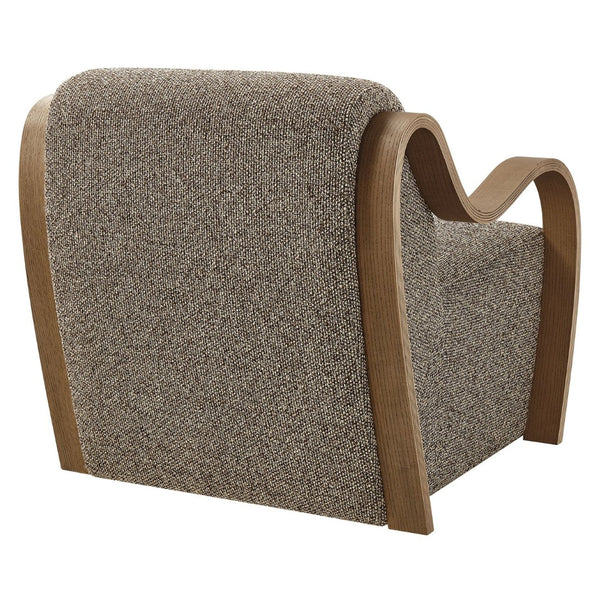 Modway Furniture Atrium Lattice Boucle Accent Armchair by Modway - Sculptural Comfort for Modern Living Spaces Earth EEI-7490-ETH