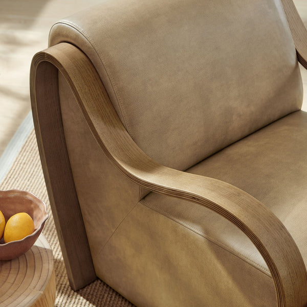 Modway Furniture Atrium Vegan Leather Accent Armchair - Mid-Century Style, Plush Comfort for Modern Living Spaces EEI-7491-TST