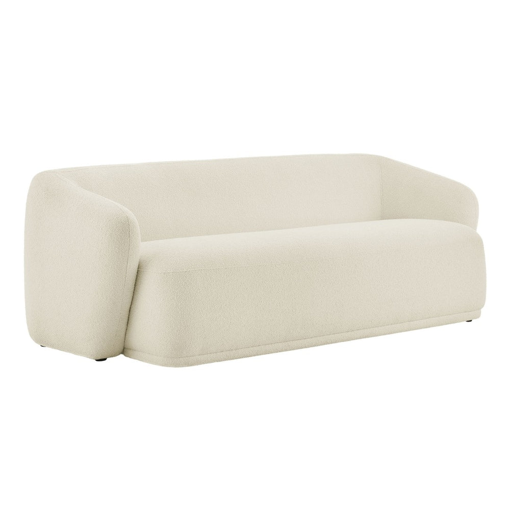 Modway Furniture Monica Boucle Cloud Sofa Modway 88 Inch Sculptural Living Room Seating for Four Cream EEI-7501-CRE