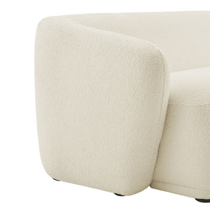 Modway Furniture Monica Boucle Cloud Sofa Modway 88 Inch Sculptural Living Room Seating for Four Cream EEI-7501-CRE