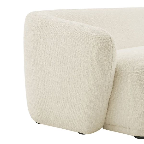 Modway Furniture Monica Boucle Cloud Sofa Modway 88 Inch Sculptural Living Room Seating for Four Cream EEI-7501-CRE