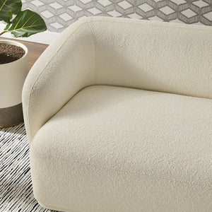 Modway Furniture Monica Boucle Cloud Sofa Modway 88 Inch Sculptural Living Room Seating for Four Cream EEI-7501-CRE