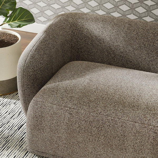 Modway Furniture Monica Boucle Cloud Sofa Modway 88 Inch Sculptural Living Room Seating for Four Earth EEI-7501-ETH