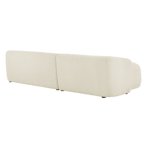 Modway Furniture Monica Boucle Modular Sectional Sofa with Chaise for Contemporary Living Rooms Cream EEI-7502-CRE