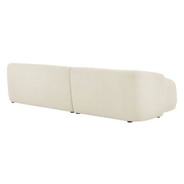 Modway Furniture Monica Boucle Modular Sectional Sofa with Chaise for Contemporary Living Rooms Cream EEI-7502-CRE