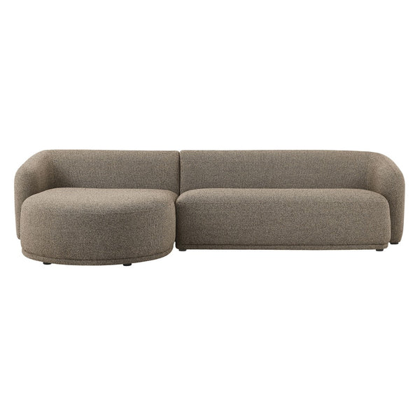 Modway Furniture Monica Boucle Modular Sectional Sofa with Chaise for Contemporary Living Rooms Earth EEI-7502-ETH