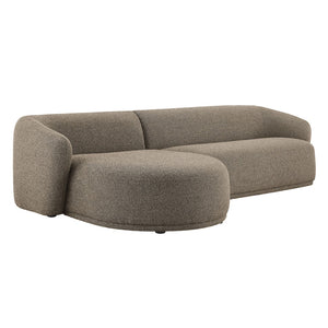 Modway Furniture Monica Boucle Modular Sectional Sofa with Chaise for Contemporary Living Rooms Earth EEI-7502-ETH