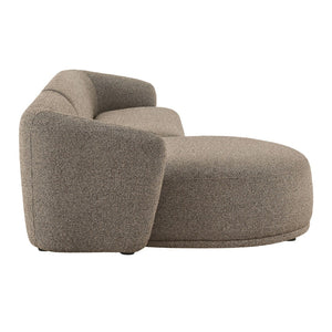 Modway Furniture Monica Boucle Modular Sectional Sofa with Chaise for Contemporary Living Rooms Earth EEI-7502-ETH