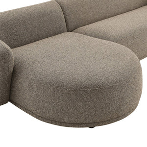 Modway Furniture Monica Boucle Modular Sectional Sofa with Chaise for Contemporary Living Rooms Earth EEI-7502-ETH