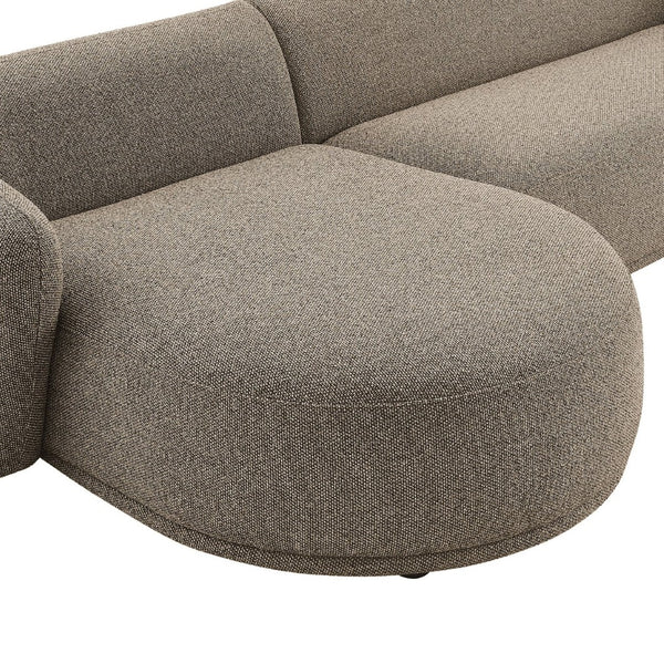 Modway Furniture Monica Boucle Modular Sectional Sofa with Chaise for Contemporary Living Rooms Earth EEI-7502-ETH