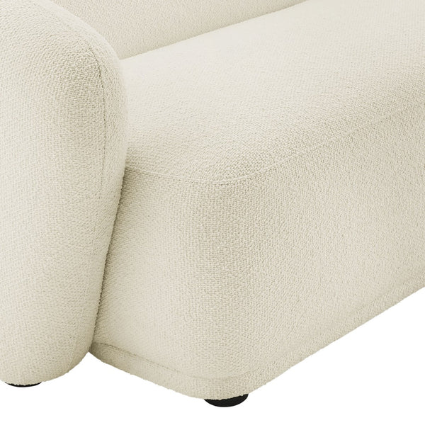 Modway Furniture Monica Boucle Sectional Sofa with Chaise Right Facing Modular L Shape Living Room Cream EEI-7503-CRE