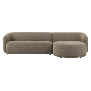 Modway Furniture Monica Boucle Sectional Sofa with Chaise Right Facing Modular L Shape Living Room Earth EEI-7503-ETH