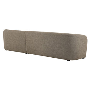 Modway Furniture Monica Boucle Sectional Sofa with Chaise Right Facing Modular L Shape Living Room Earth EEI-7503-ETH