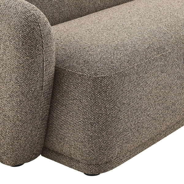 Modway Furniture Monica Boucle Sectional Sofa with Chaise Right Facing Modular L Shape Living Room Earth EEI-7503-ETH