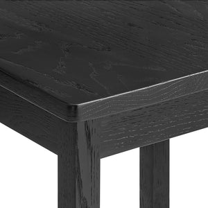 Modway Furniture Jax Solid Oak Barstool Sculpted Razor Back Vintage Bistro Style for Kitchen Islands Black EEI-7506-BLK