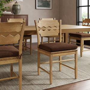 Modway Furniture Jax Modway Textured Dining Seat Cushion with Corner Ties for Padded Chair Comfort Cocoa EEI-7507-COA