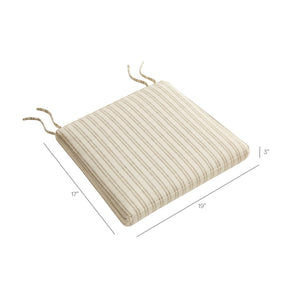 Modway Furniture Jax Modway Textured Dining Seat Cushion with Corner Ties for Padded Chair Comfort Oatmeal Stripe EEI-7507-OAS