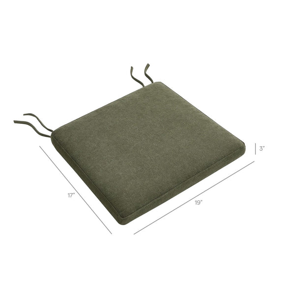 Modway Furniture Jax Modway Textured Dining Seat Cushion with Corner Ties for Padded Chair Comfort Sage EEI-7507-SGE