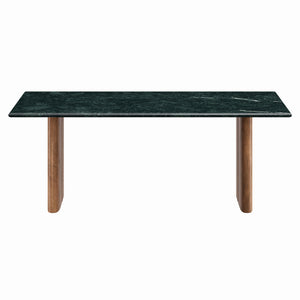 Modway Furniture Amistad Natural Marble and Mango Wood Coffee Table with Organic Veining for Living Rooms EEI-7512-WAL-GRN