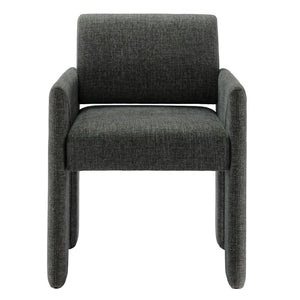 Modway Furniture Daven Modway Mid-century Woven Fabric Armchair with Angled Legs for Dining Rooms Charcoal EEI-7524-CHA