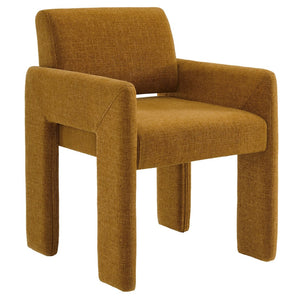 Modway Furniture Daven Modway Mid-century Woven Fabric Armchair with Angled Legs for Dining Rooms Copper EEI-7524-COP