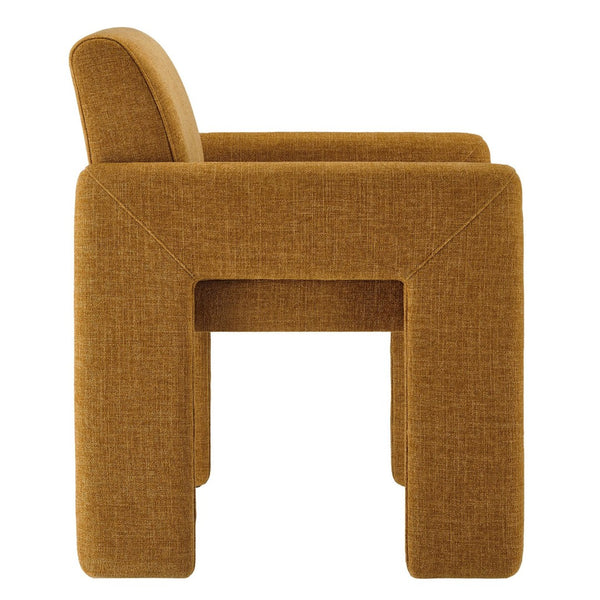 Modway Furniture Daven Modway Mid-century Woven Fabric Armchair with Angled Legs for Dining Rooms Copper EEI-7524-COP