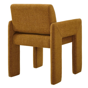 Modway Furniture Daven Modway Mid-century Woven Fabric Armchair with Angled Legs for Dining Rooms Copper EEI-7524-COP