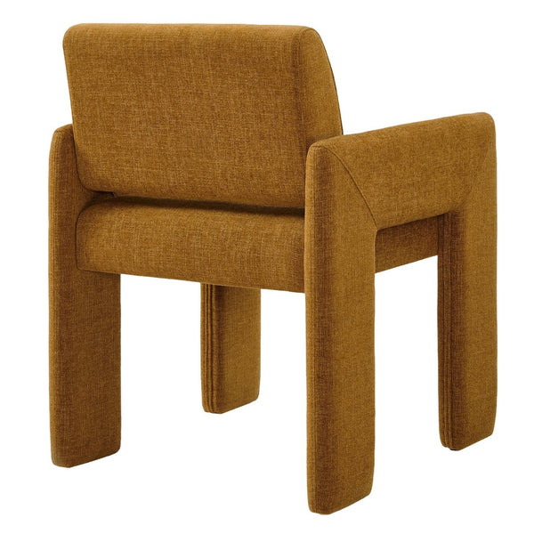 Modway Furniture Daven Modway Mid-century Woven Fabric Armchair with Angled Legs for Dining Rooms Copper EEI-7524-COP