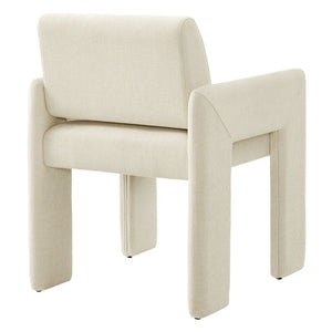 Modway Furniture Daven Modway Mid-century Woven Fabric Armchair with Angled Legs for Dining Rooms Ecru EEI-7524-ECR