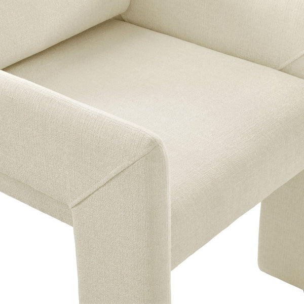 Modway Furniture Daven Modway Mid-century Woven Fabric Armchair with Angled Legs for Dining Rooms Ecru EEI-7524-ECR