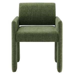 Modway Furniture Daven Modway Mid-century Woven Fabric Armchair with Angled Legs for Dining Rooms Foliage EEI-7524-FOL