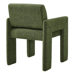 Modway Furniture Daven Modway Mid-century Woven Fabric Armchair with Angled Legs for Dining Rooms Foliage EEI-7524-FOL
