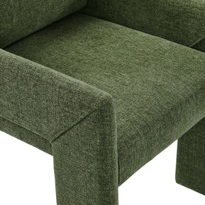 Modway Furniture Daven Modway Mid-century Woven Fabric Armchair with Angled Legs for Dining Rooms Foliage EEI-7524-FOL