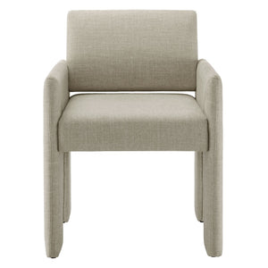 Modway Furniture Daven Modway Mid-century Woven Fabric Armchair with Angled Legs for Dining Rooms Linen EEI-7524-LIN