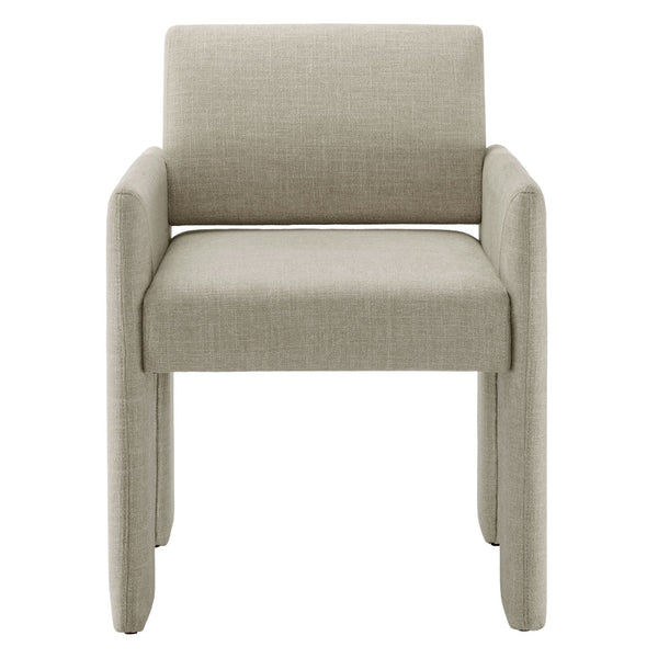Modway Furniture Daven Modway Mid-century Woven Fabric Armchair with Angled Legs for Dining Rooms Linen EEI-7524-LIN