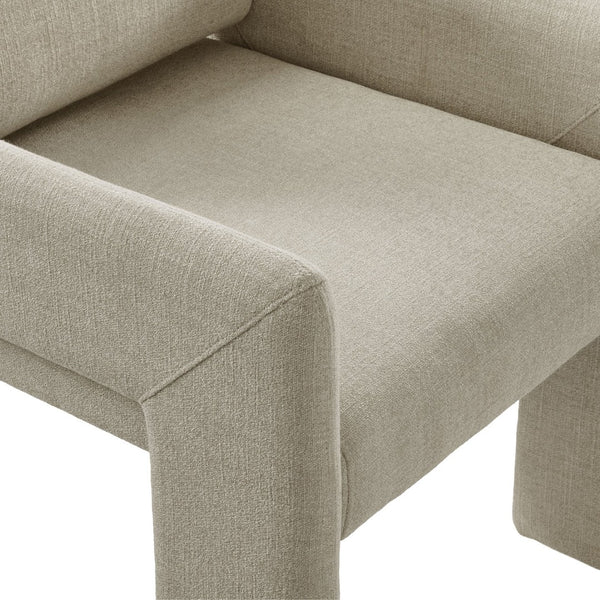 Modway Furniture Daven Modway Mid-century Woven Fabric Armchair with Angled Legs for Dining Rooms Linen EEI-7524-LIN