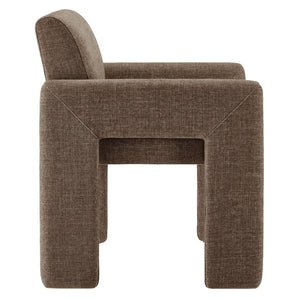 Modway Furniture Daven Modway Mid-century Woven Fabric Armchair with Angled Legs for Dining Rooms Mocha EEI-7524-MOC