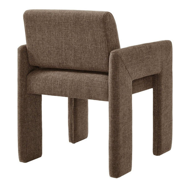 Modway Furniture Daven Modway Mid-century Woven Fabric Armchair with Angled Legs for Dining Rooms Mocha EEI-7524-MOC