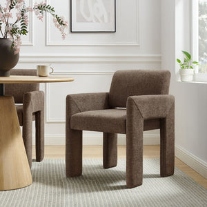 Modway Furniture Daven Modway Mid-century Woven Fabric Armchair with Angled Legs for Dining Rooms Mocha EEI-7524-MOC