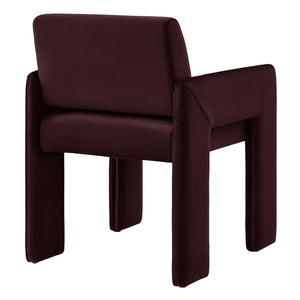 Modway Furniture Daven Mid-century Velvet Dining Armchair with Angled Legs and Stain-resistant Upholstery Mulberry EEI-7525-MUL