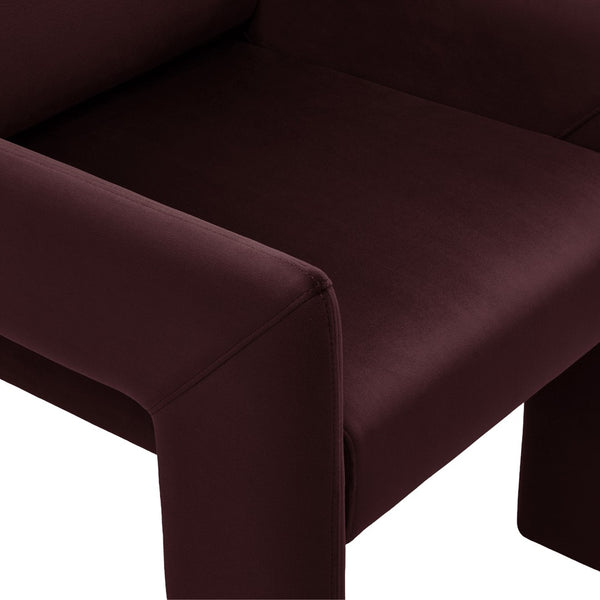 Modway Furniture Daven Mid-century Velvet Dining Armchair with Angled Legs and Stain-resistant Upholstery Mulberry EEI-7525-MUL