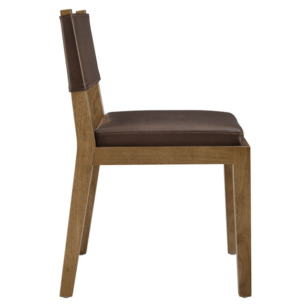 Modway Furniture Calder Modway Vegan Leather Upholstered Dining Chair for Modern Room Spaces Espresso EEI-7527-ESP