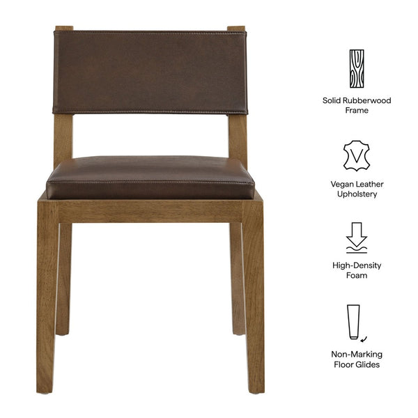 Modway Furniture Calder Modway Vegan Leather Upholstered Dining Chair for Modern Room Spaces Espresso EEI-7527-ESP