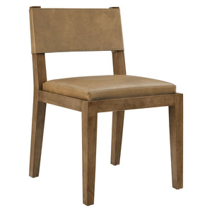 Modway Furniture Calder Modway Vegan Leather Upholstered Dining Chair for Modern Room Spaces Toast EEI-7527-TST