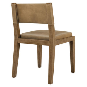 Modway Furniture Calder Modway Vegan Leather Upholstered Dining Chair for Modern Room Spaces Toast EEI-7527-TST