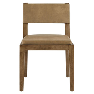 Modway Furniture Calder Modway Vegan Leather Upholstered Dining Chair for Modern Room Spaces Toast EEI-7527-TST
