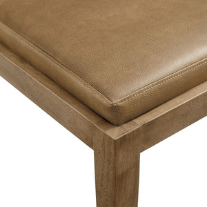 Modway Furniture Calder Modway Vegan Leather Upholstered Dining Chair for Modern Room Spaces Toast EEI-7527-TST