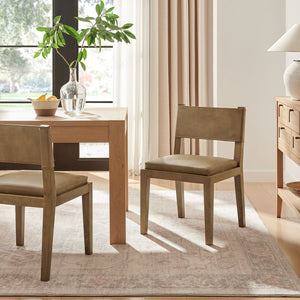 Modway Furniture Calder Modway Vegan Leather Upholstered Dining Chair for Modern Room Spaces Toast EEI-7527-TST